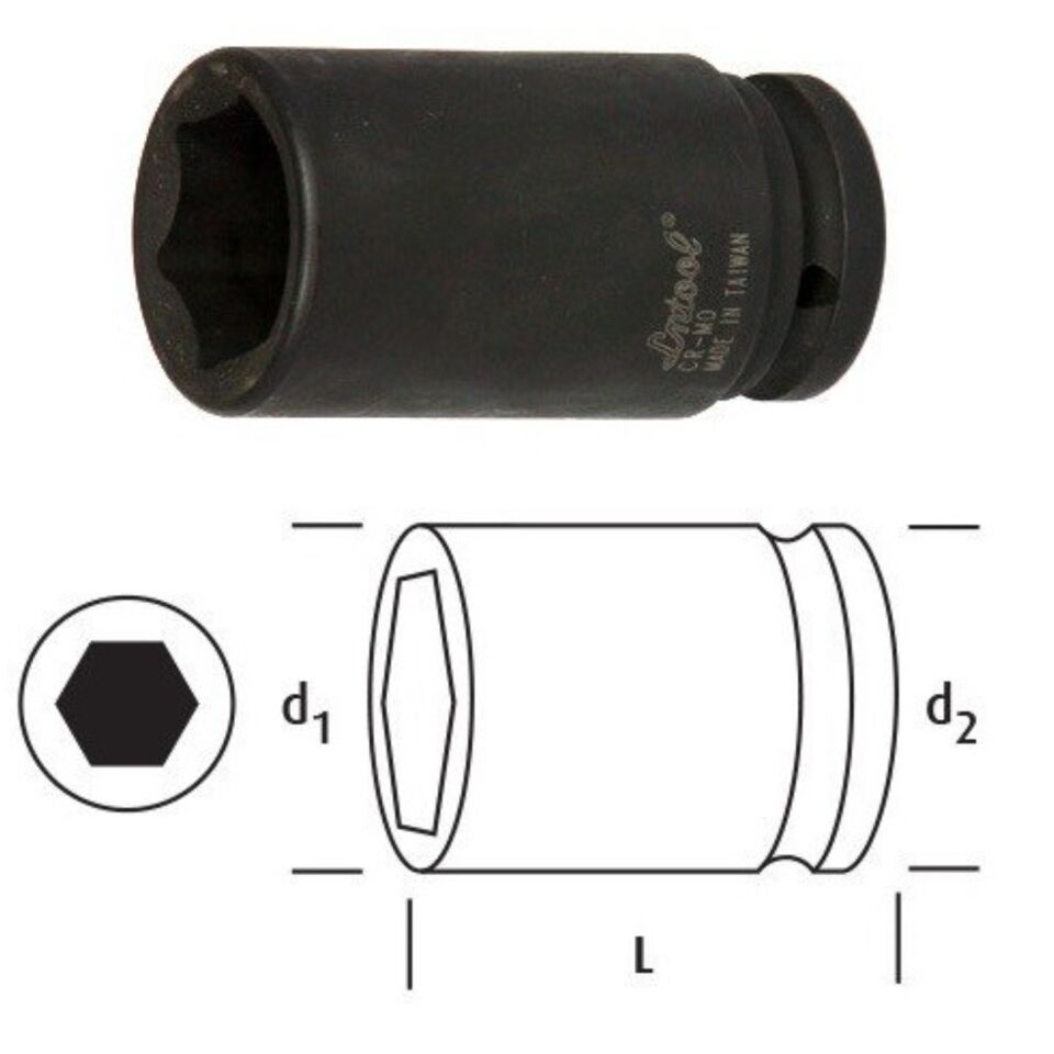 Osaka Altı Köşe Derin Lokma 41 Mm 3/4'' Ln34d41