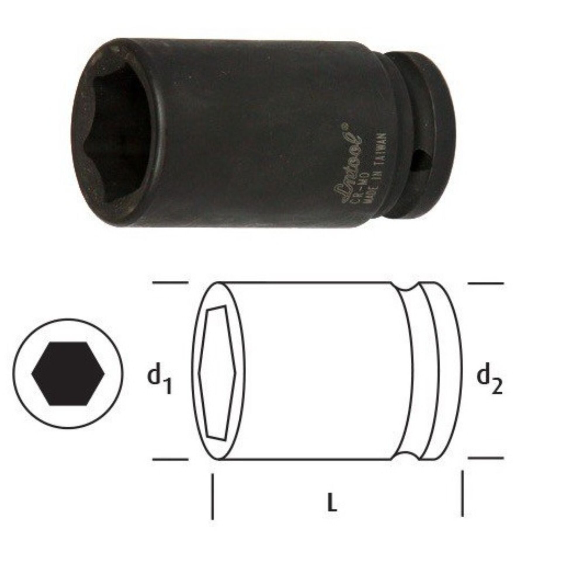 Osaka Altı Köşe Derin Lokma 46 Mm 3/4'' Ln34d46