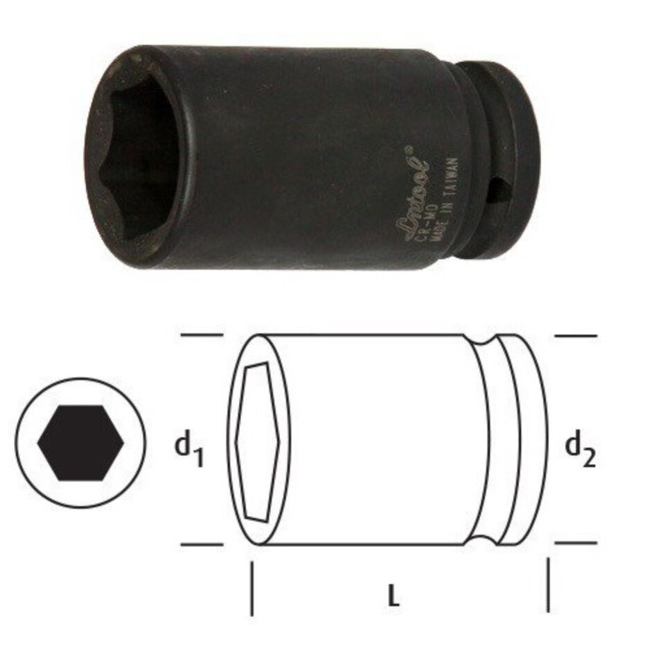 Osaka Altı Köşe Derin Lokma 46 Mm 3/4'' Ln34d46
