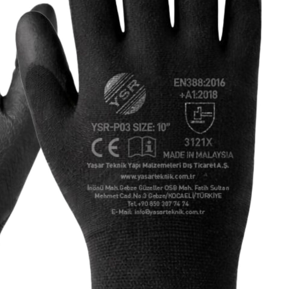 Ysr Pu Nitril Eldiven Ysr-p03 No:10