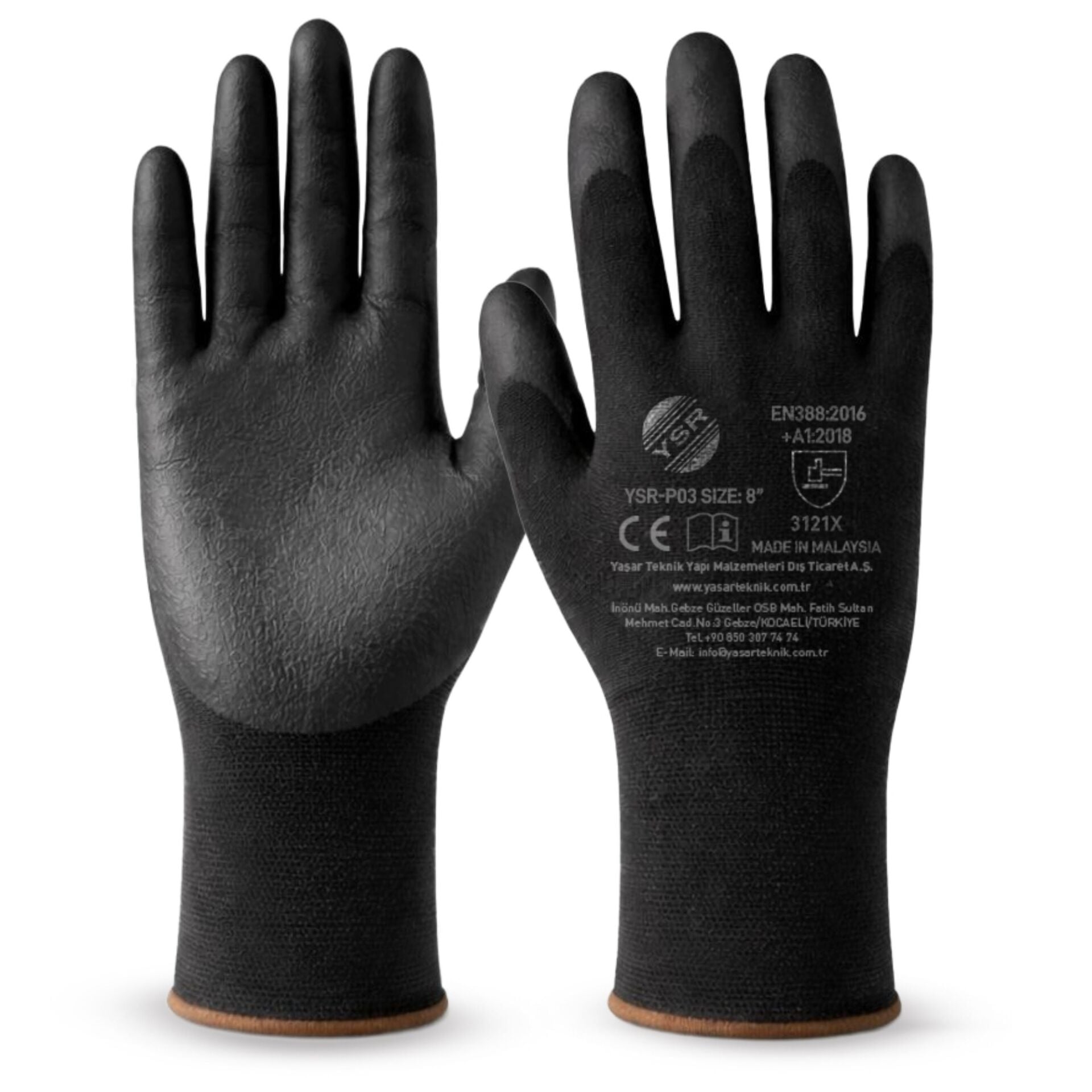 Ysr Pu Nitril Eldiven Ysr-p03 No:8