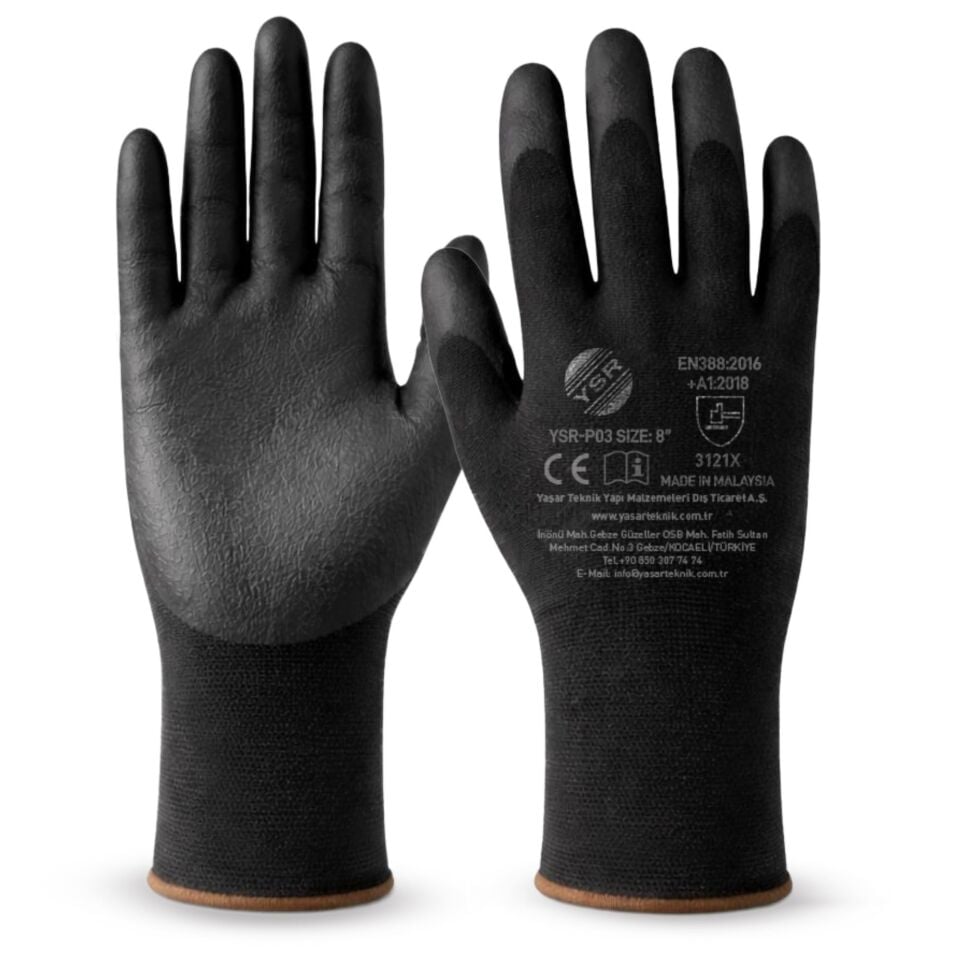 Ysr Pu Nitril Eldiven Ysr-p03 No:8