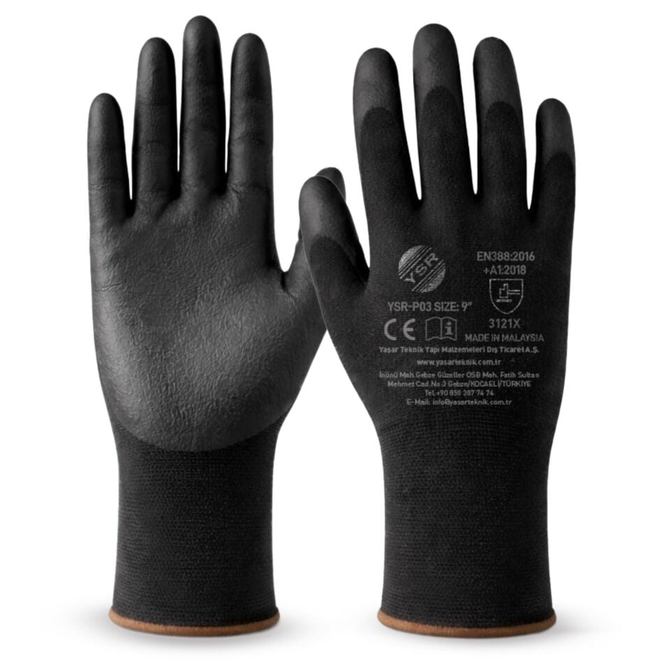 Ysr Pu Nitril Eldiven Ysr-p03 No:9