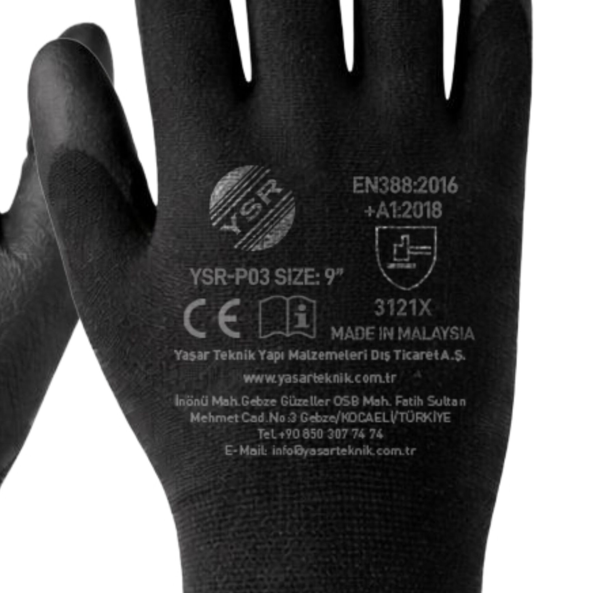 Ysr Pu Nitril Eldiven Ysr-p03 No:9