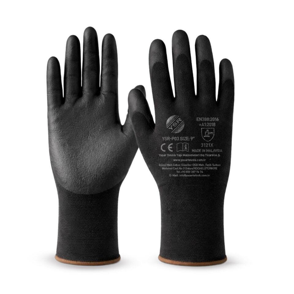 Ysr Pu Nitril Eldiven Ysr-p03 No:9