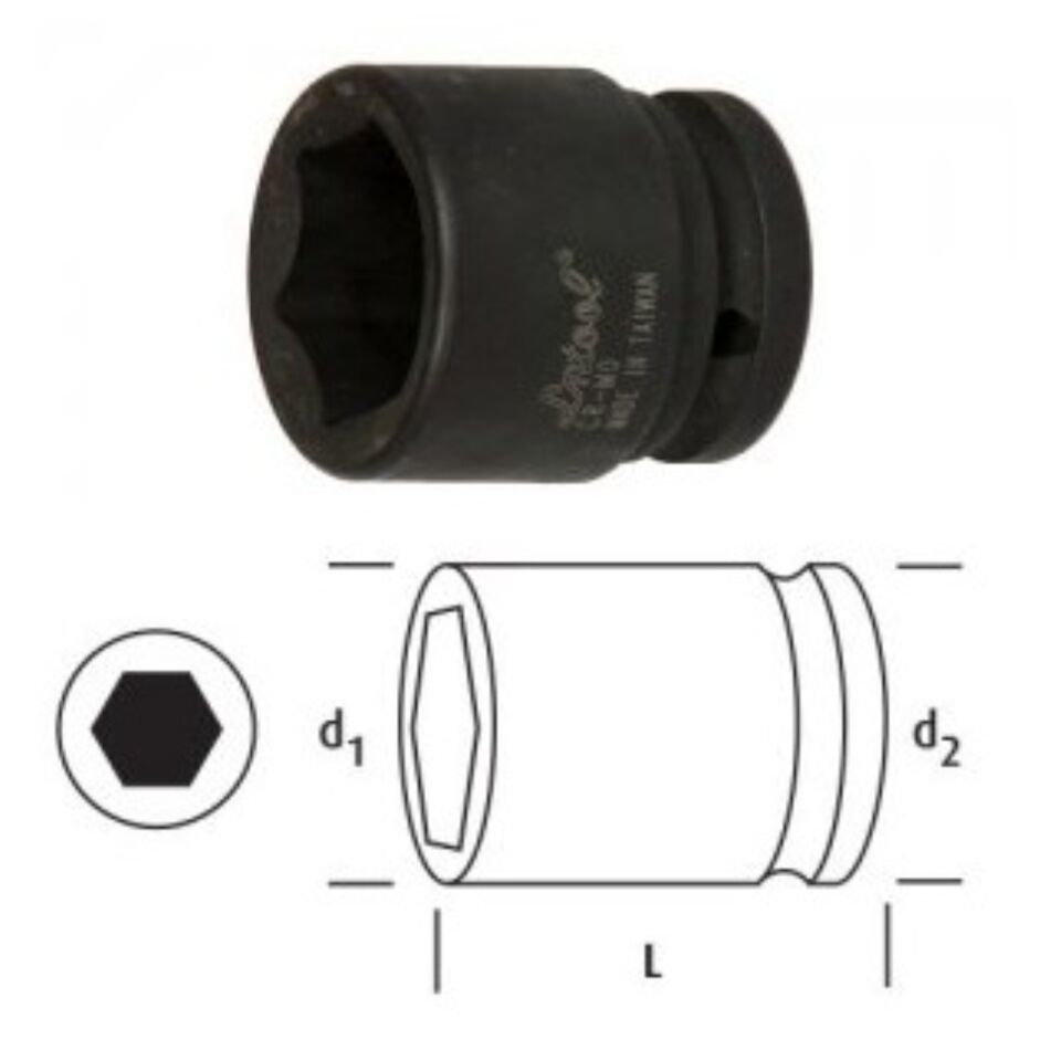 Osaka Altı Köşe Lokma Anahtar 27 Mm 1'' Ln1s27