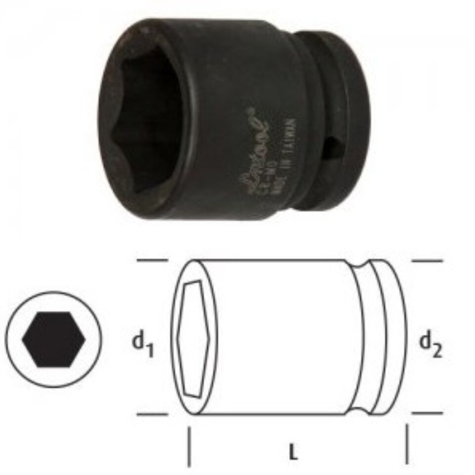 Osaka Altı Köşe Lokma Anahtar 30 Mm 1'' Ln1s30