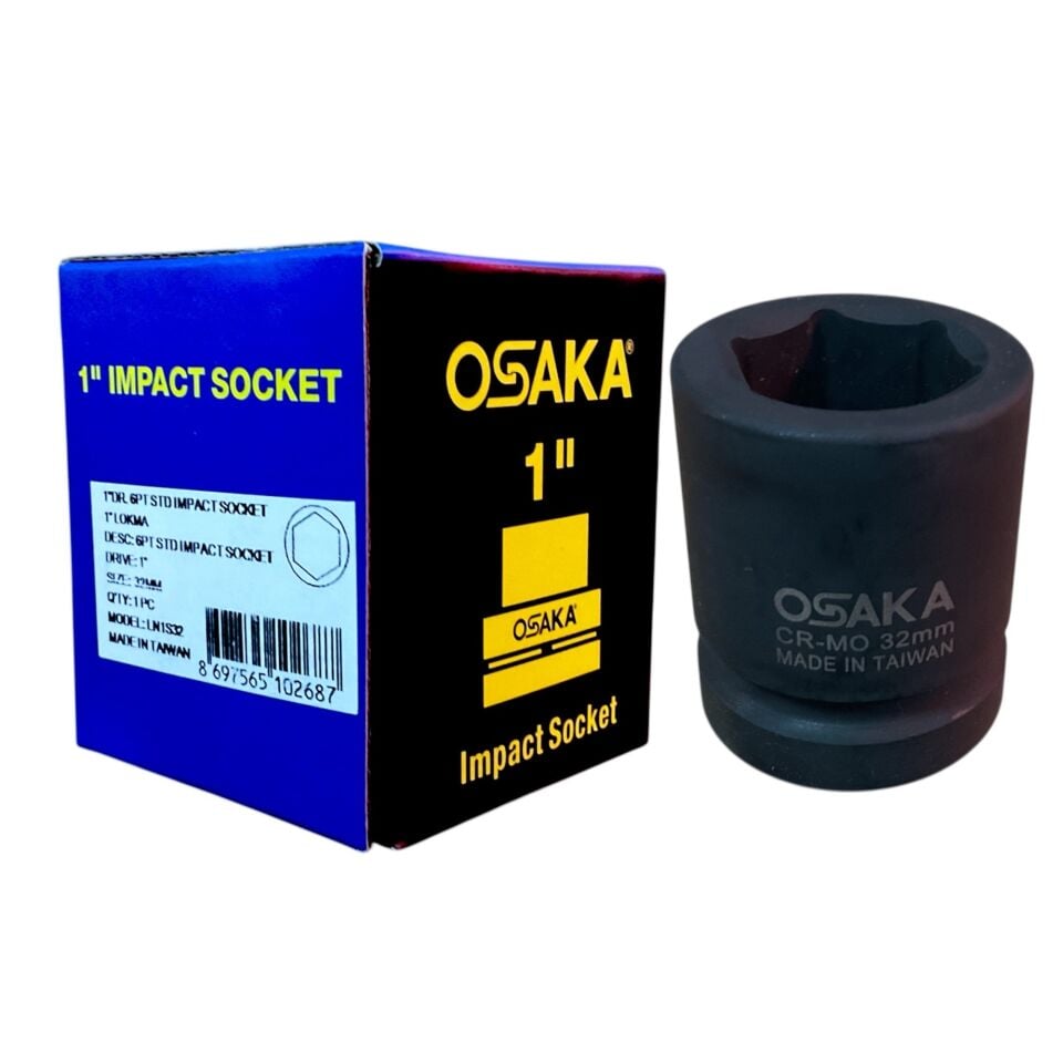 Osaka Altı Köşe Lokma Anahtar 32 Mm 1'' Ln1s32