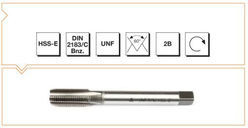 MTE Makina Takım HSS-E DIN 2183/C USA İnce Vidalı Düz Kanallı Makina Kılavuzu - UNF 7/8 B00105982222