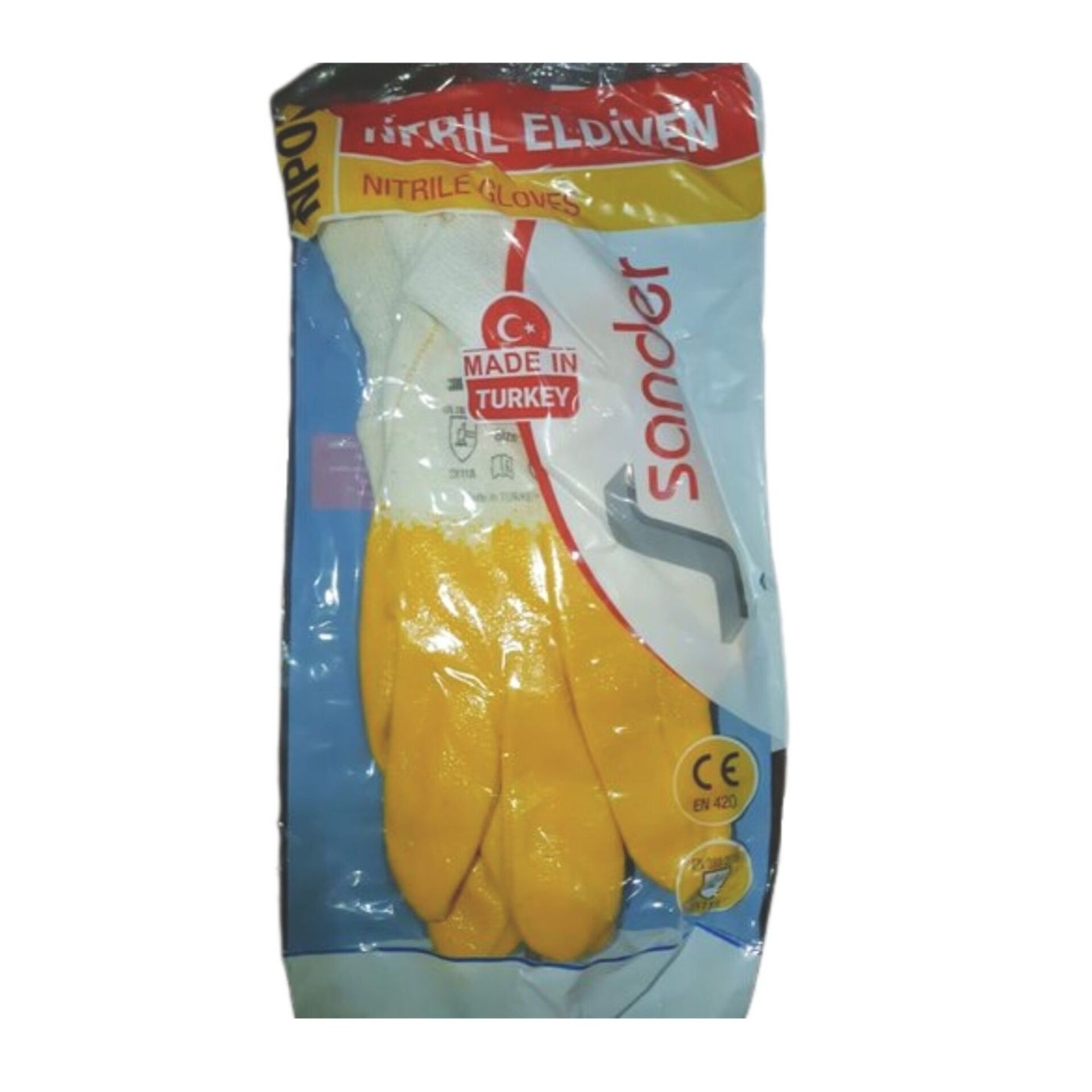 Sander Np01 Nitril Eldiven Sarı No:10