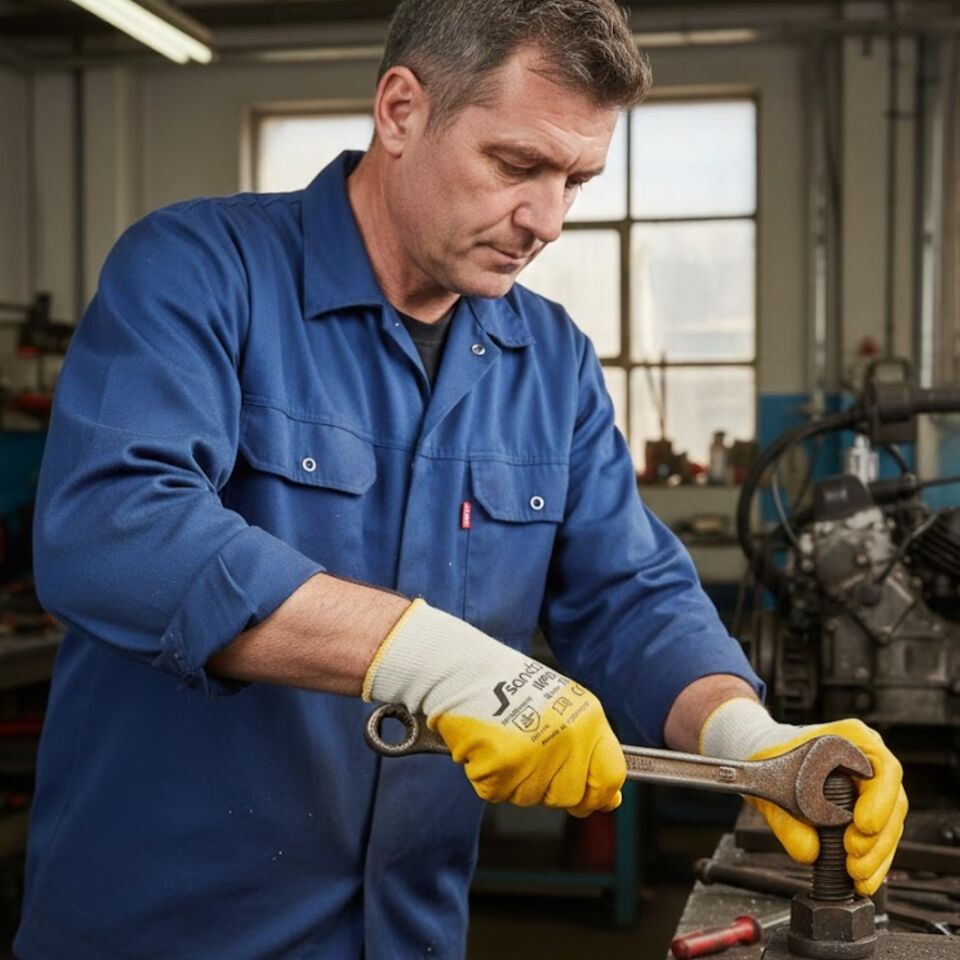 Sander Np01 Nitril Eldiven Sarı No:9