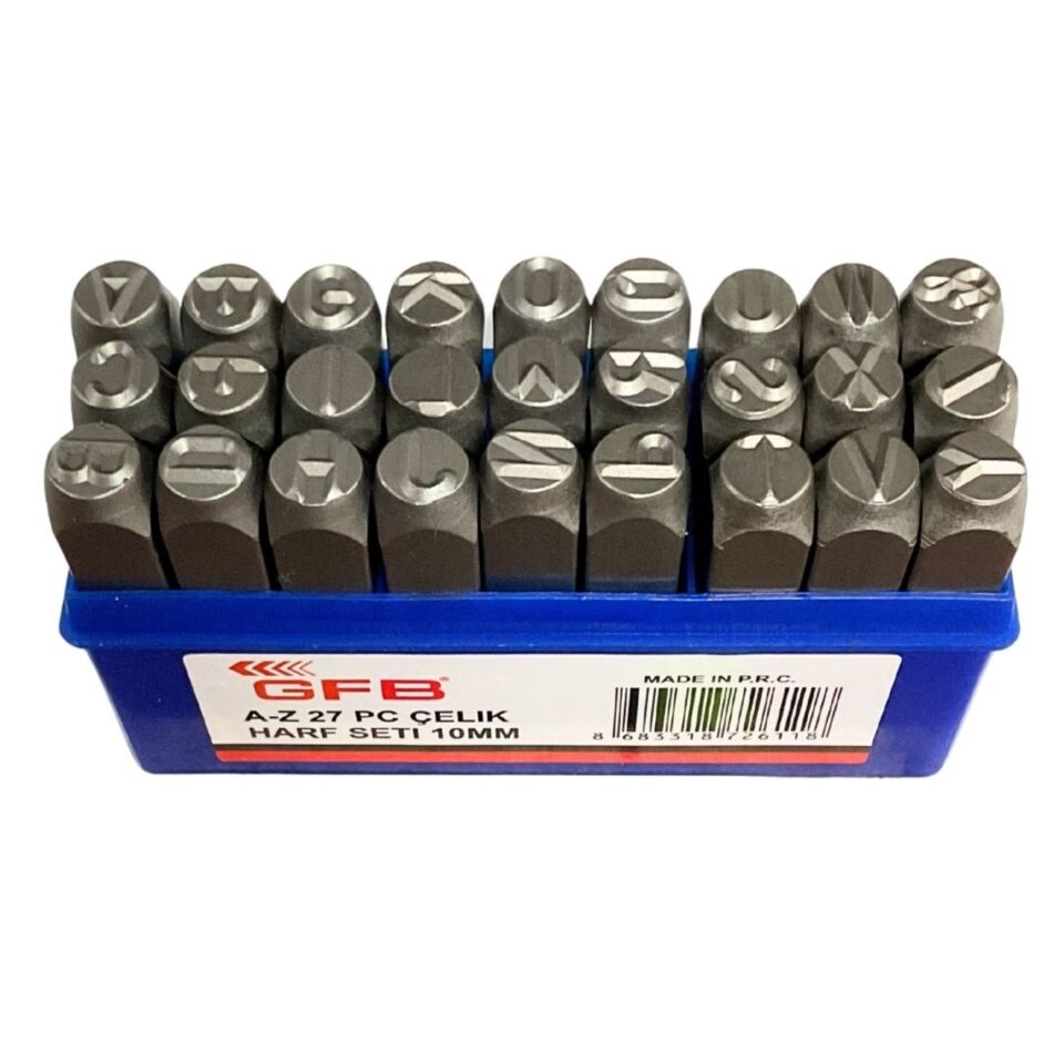 Gfb Çelik Harf Takımı 10 Mm Kod:6797