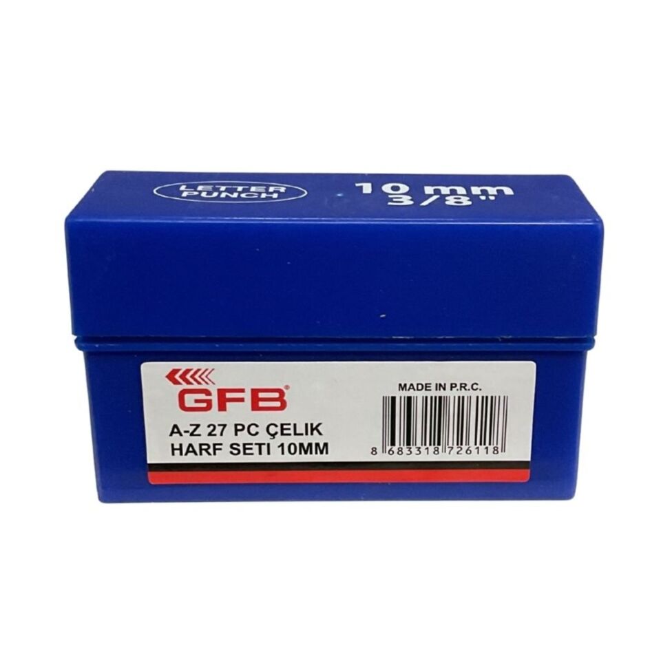 Gfb Çelik Harf Takımı 10 Mm Kod:6797