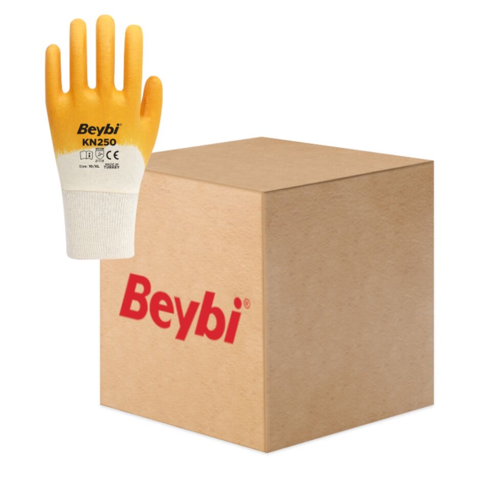 Beybi KN250 Nitril Eldiven Sarı No: 9 (288 Çift)