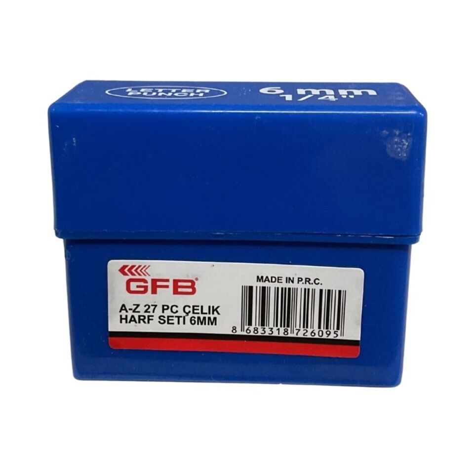 Gfb Çelik Harf Takımı 6 Mm Kod:6795