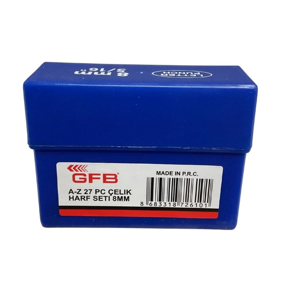 Gfb Çelik Harf Takımı 8 Mm Kod:6796