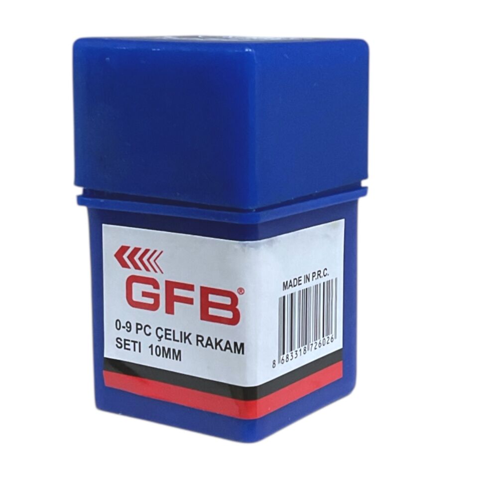 Gfb Çelik Rakam Takımı 10 Mm Kod:6787