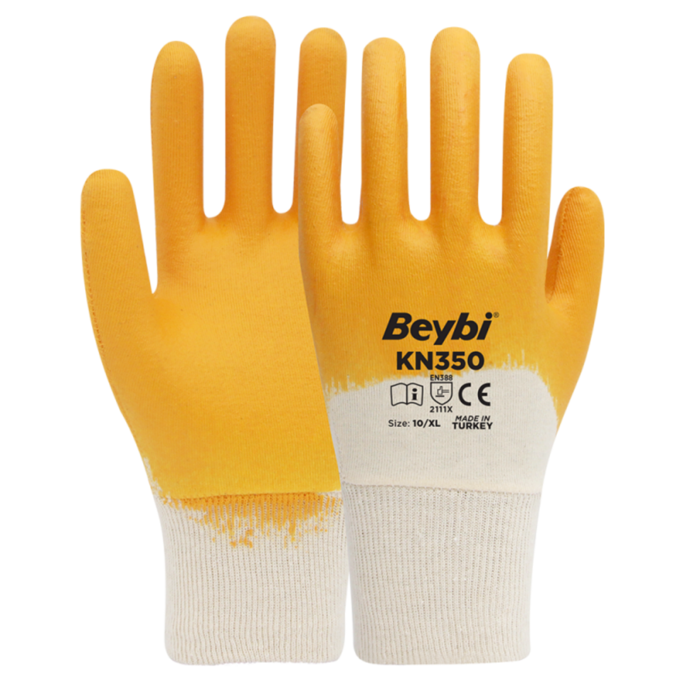 Beybi Kn350 Nitril Eldiven Sarı No: 9