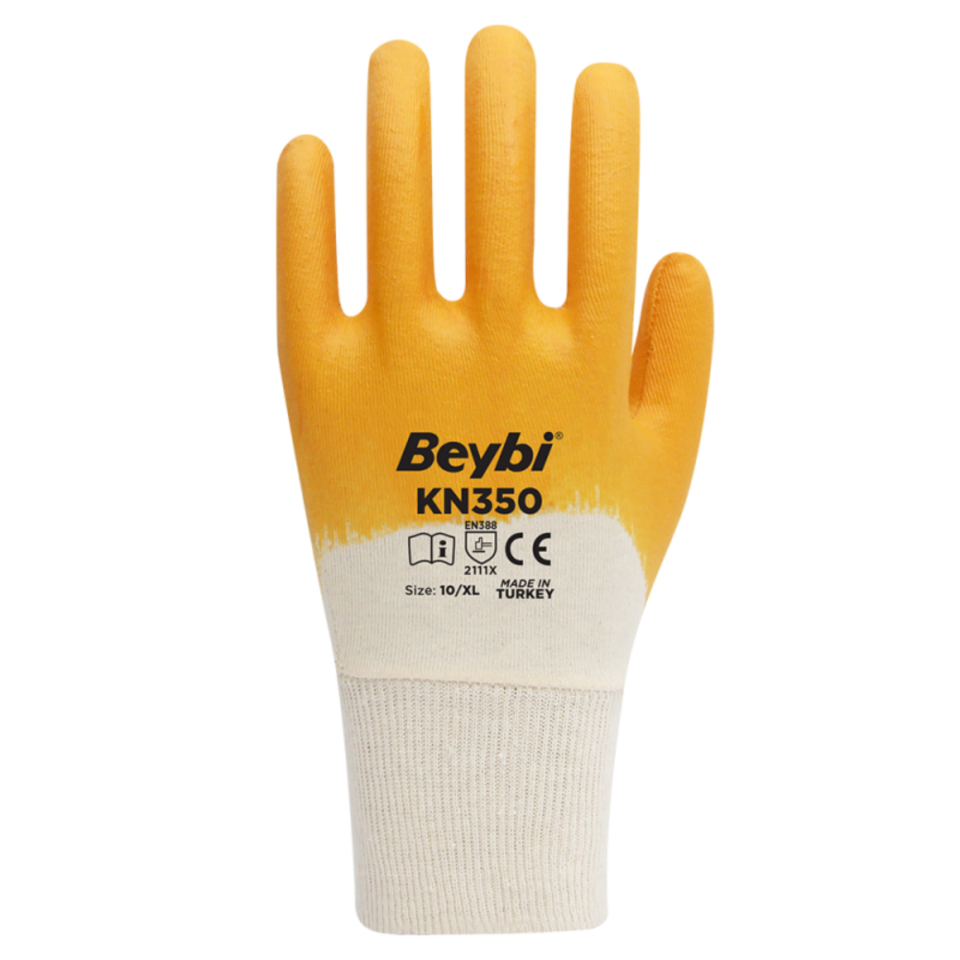 Beybi Kn350 Nitril Eldiven Sarı No: 9