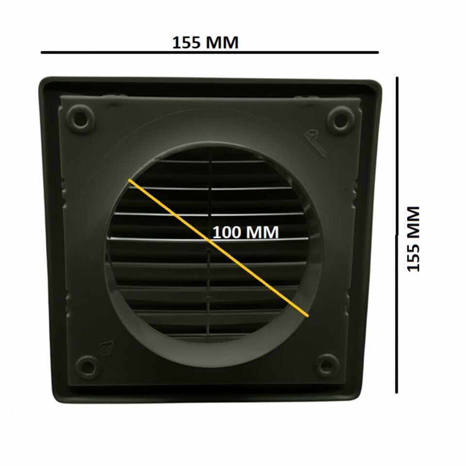 Baca Kapağı Kare Füme Ak-113