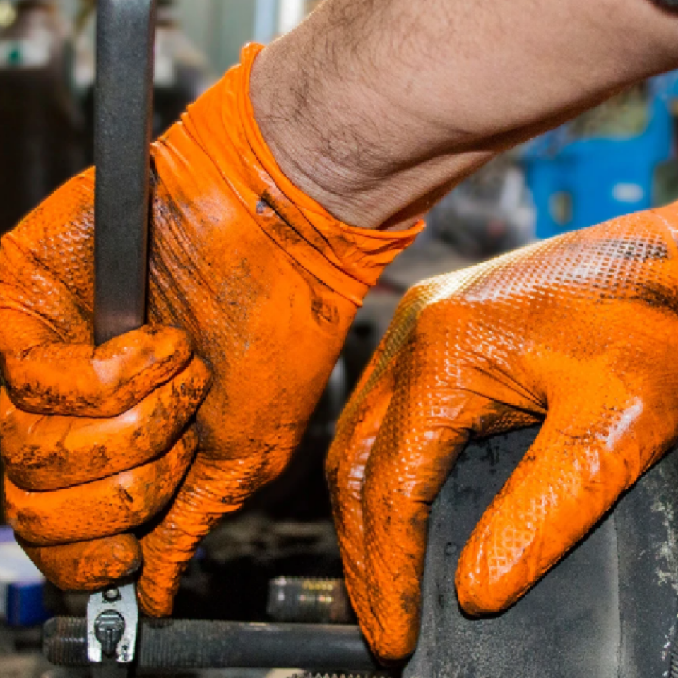 Master Force Turuncu Nitril Eldiven L (pk 50 Adet)