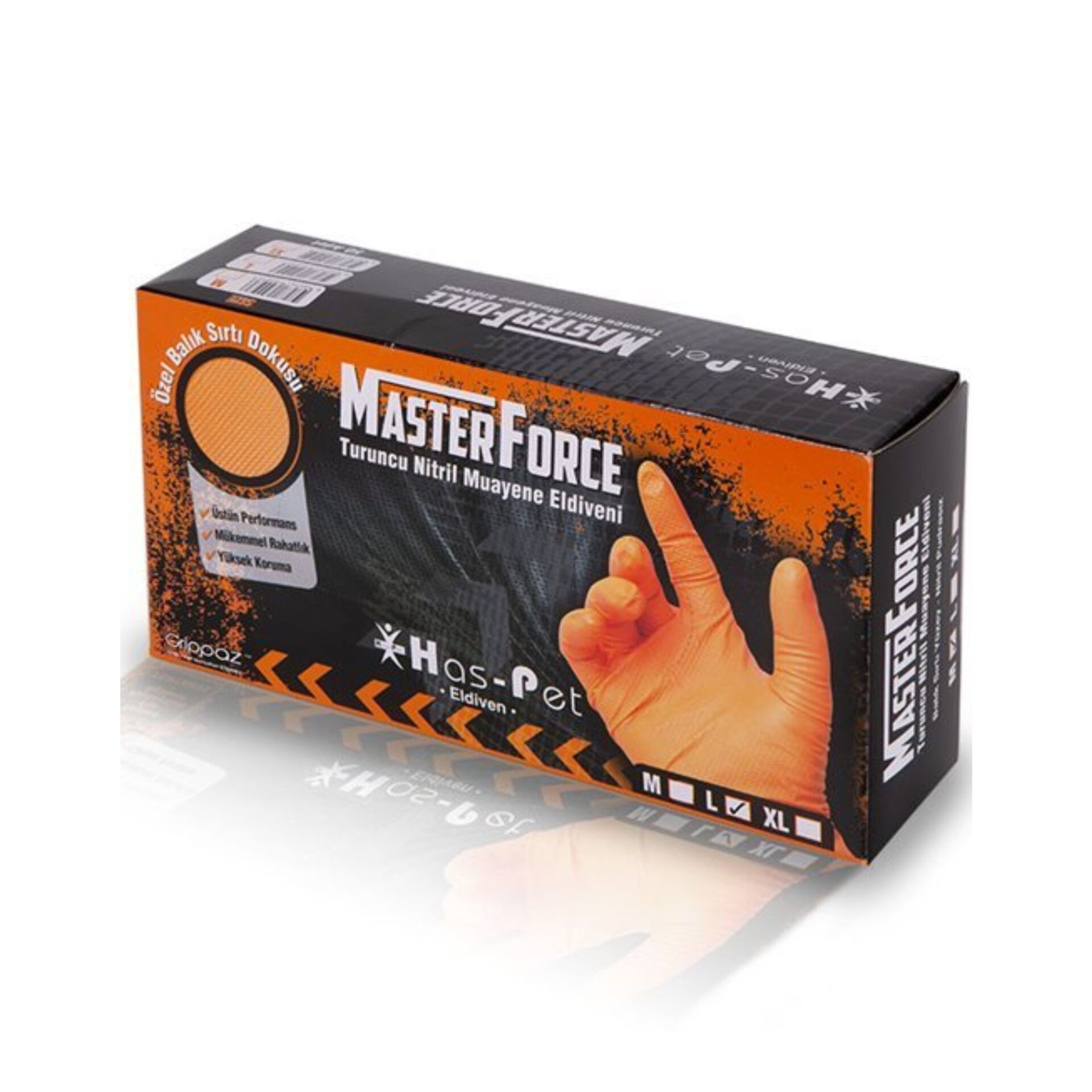 Master Force Turuncunitril Eldiven Xl (pk 50 Adet)