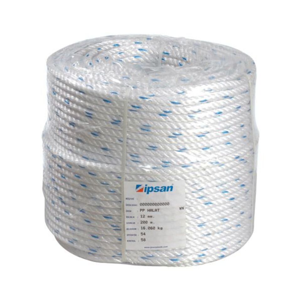 İpsan Naylon Halat 12 Mm (1 Top 200 Mt) (mt 75 Gr)