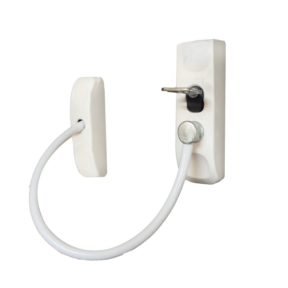 Yuma Çelik Halatlı Anahtarlı Mandal Beyaz Ym-755