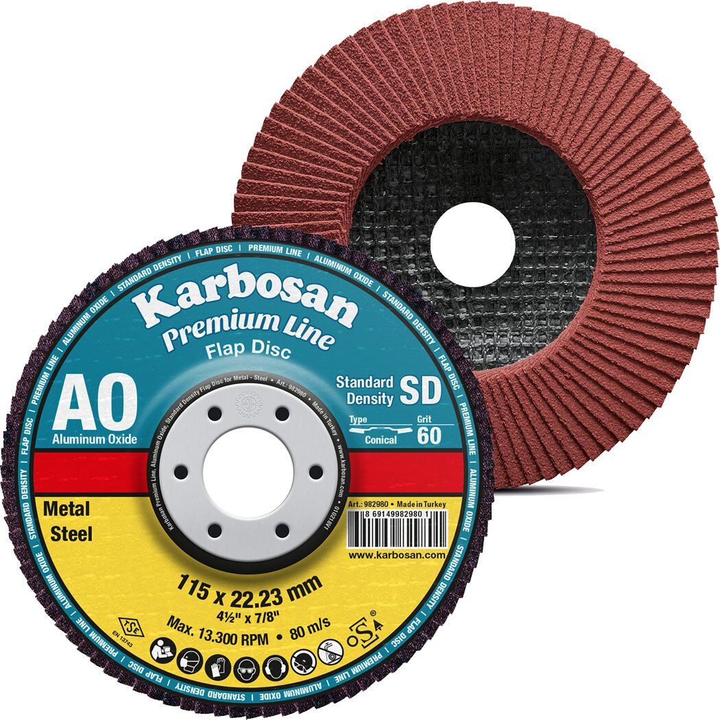 Karbosan 115x22.23 Premium Line AO SD Flap Disk Zımpara 60 Kum 982980