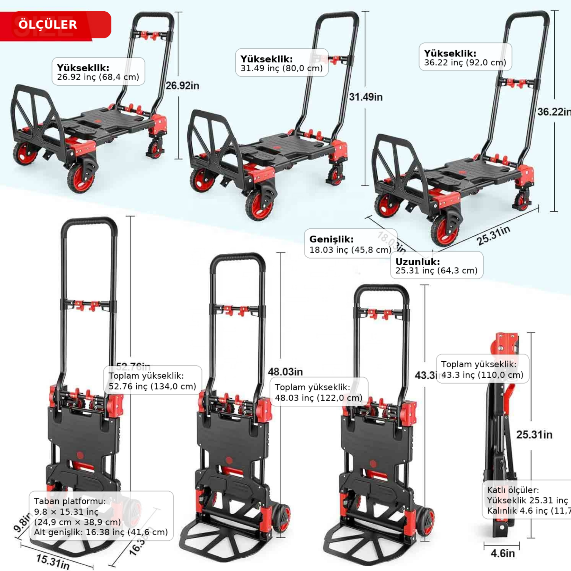 Max Extra Koli Taşıma Arabası Kat. 136 Kg Fw-90tp