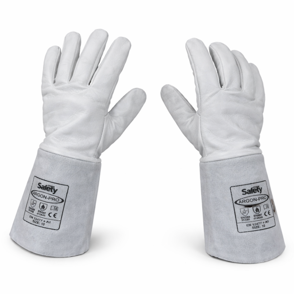 Max Safety Argon Eldiven Beyaz No:10