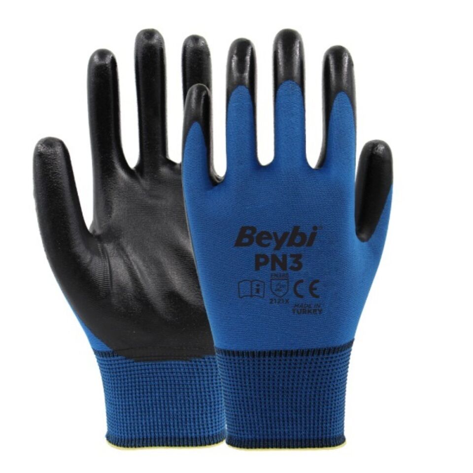 Beybi PN3 Eldiven Mavi-siyah NO:10 (288 Çift)
