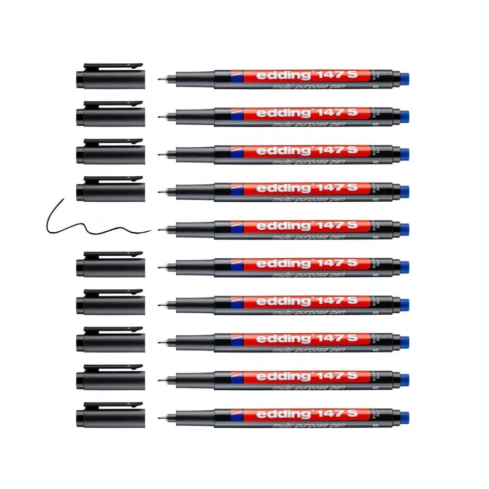 Edding 147 S Silgili Asetat Kalemi Siyah