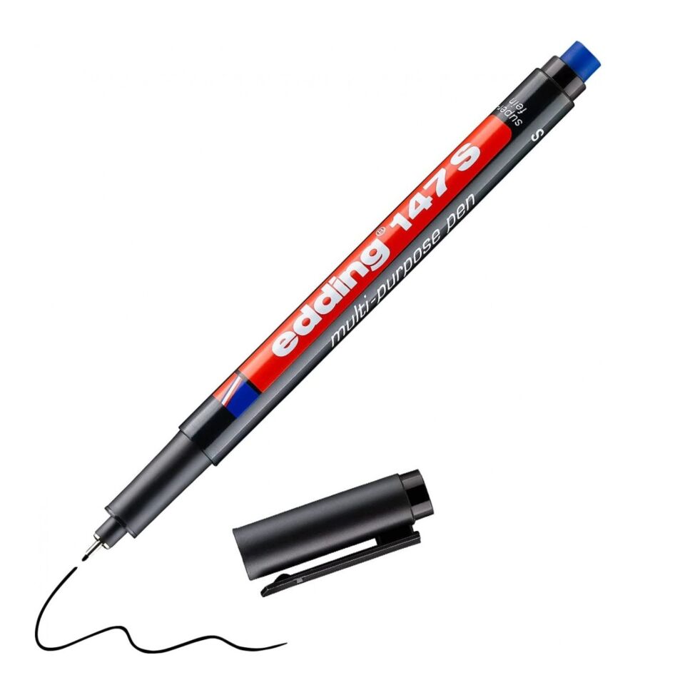 Edding 147 S Silgili Asetat Kalemi Siyah