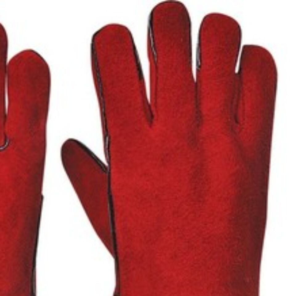 Max Safety Kaynakçı Deri Eldiven Kırmızı