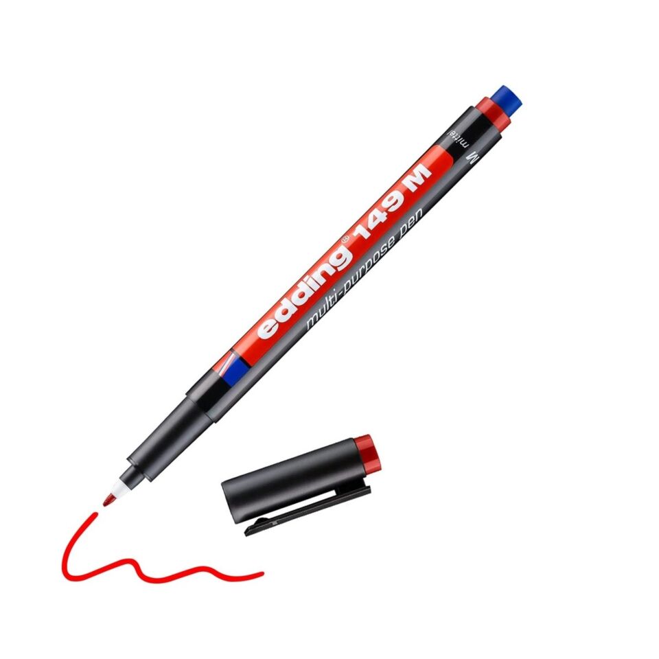 Edding 149 M Silgili Asetat Kalemi Kırmızı