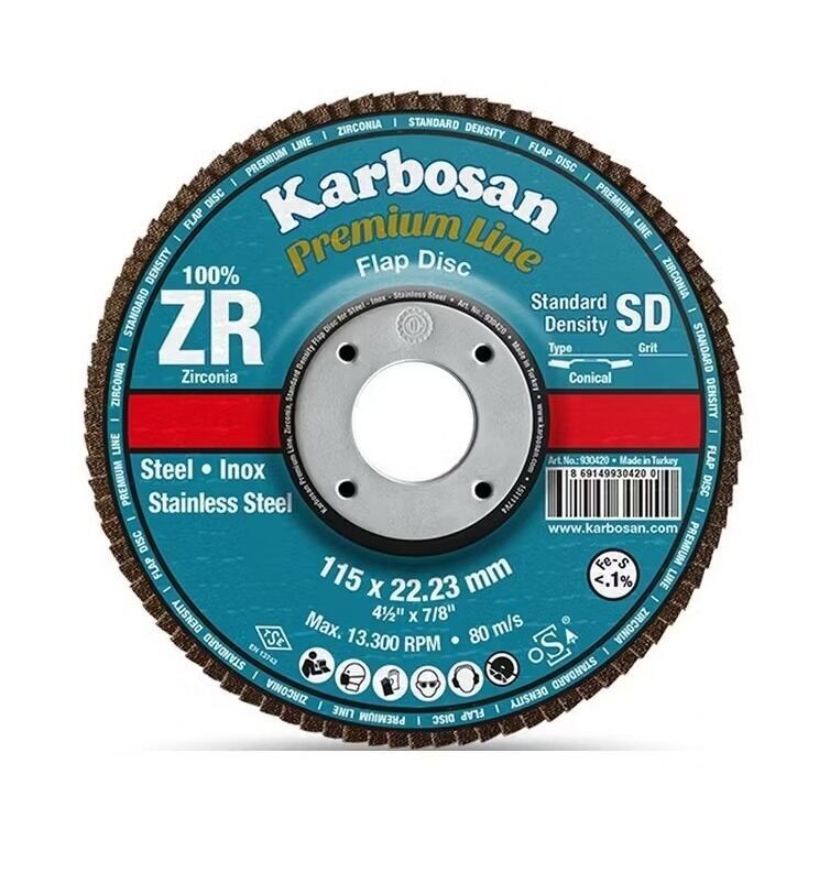 Karbosan 115x22.23 Premium Line ZR SD Flap Disk Zımpara 80 Kum 983465