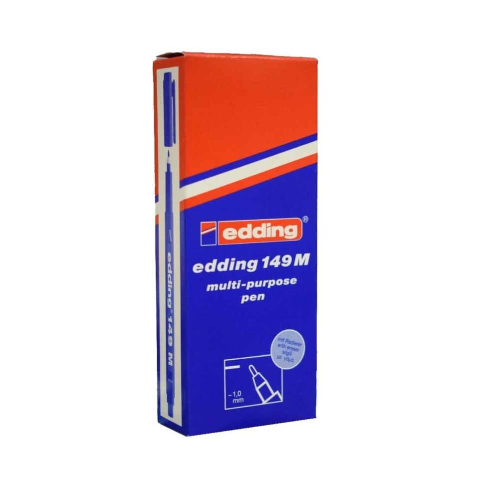 Edding 149 M Silgili Asetat Kalemi Mavi