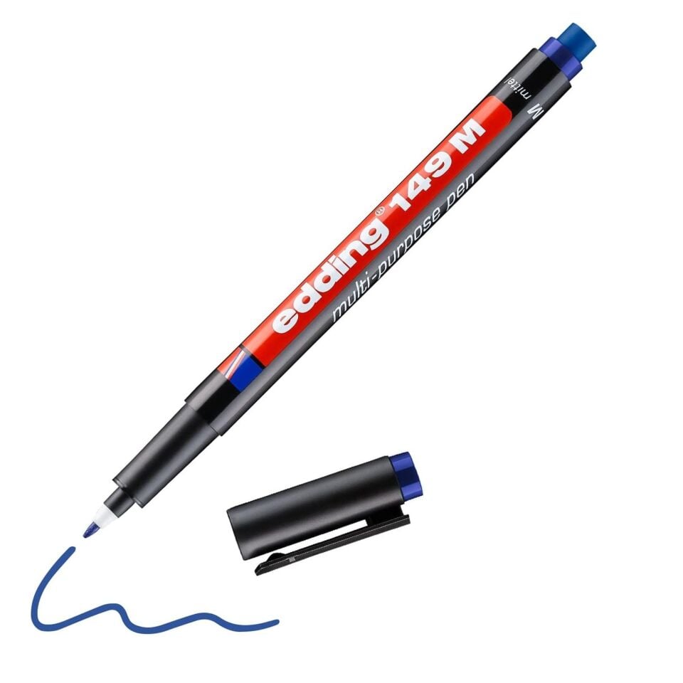 Edding 149 M Silgili Asetat Kalemi Mavi