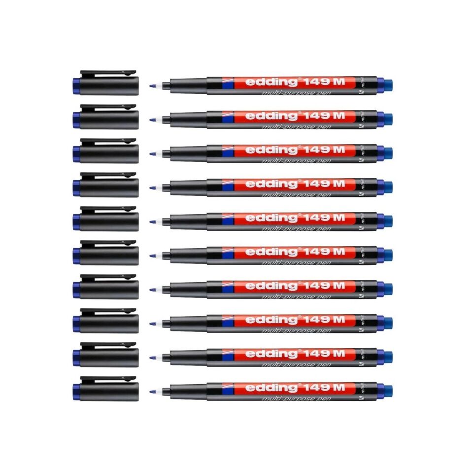 Edding 149 M Silgili Asetat Kalemi Mavi