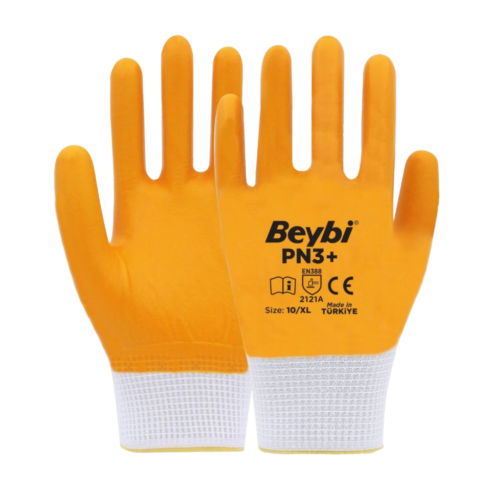 Beybi PN3+ Tam Kaplı Naylon Nitril Eldiven NO:10 (288 Çift)