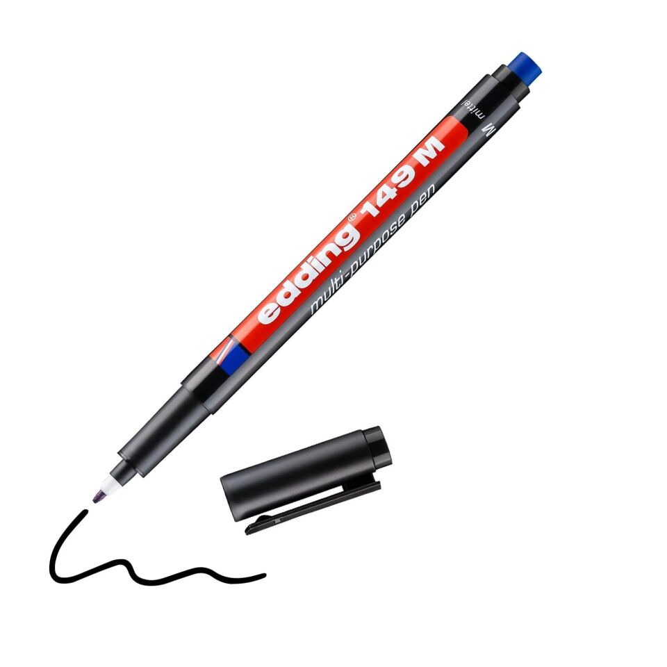 Edding 149 M Silgili Asetat Kalemi Siyah