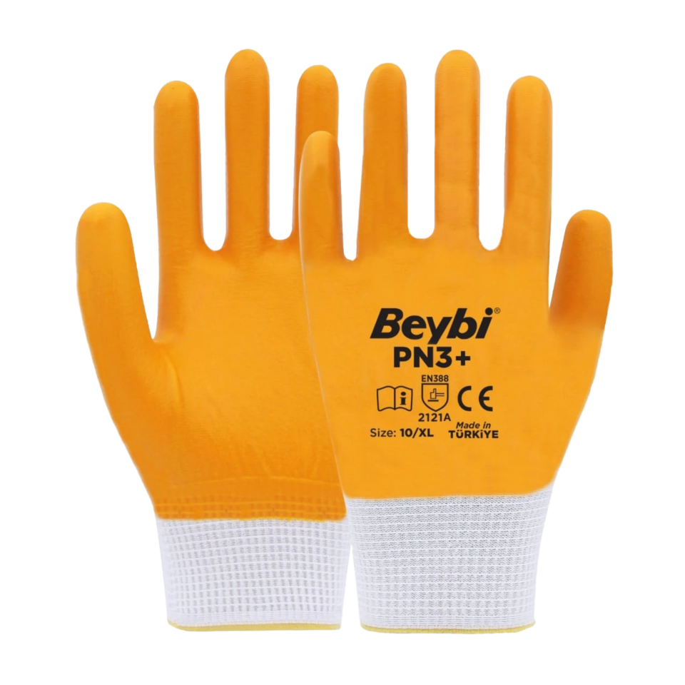 Beybi PN3+ Tam Kaplı Naylon Nitril Eldiven NO:9 (288 Çift)