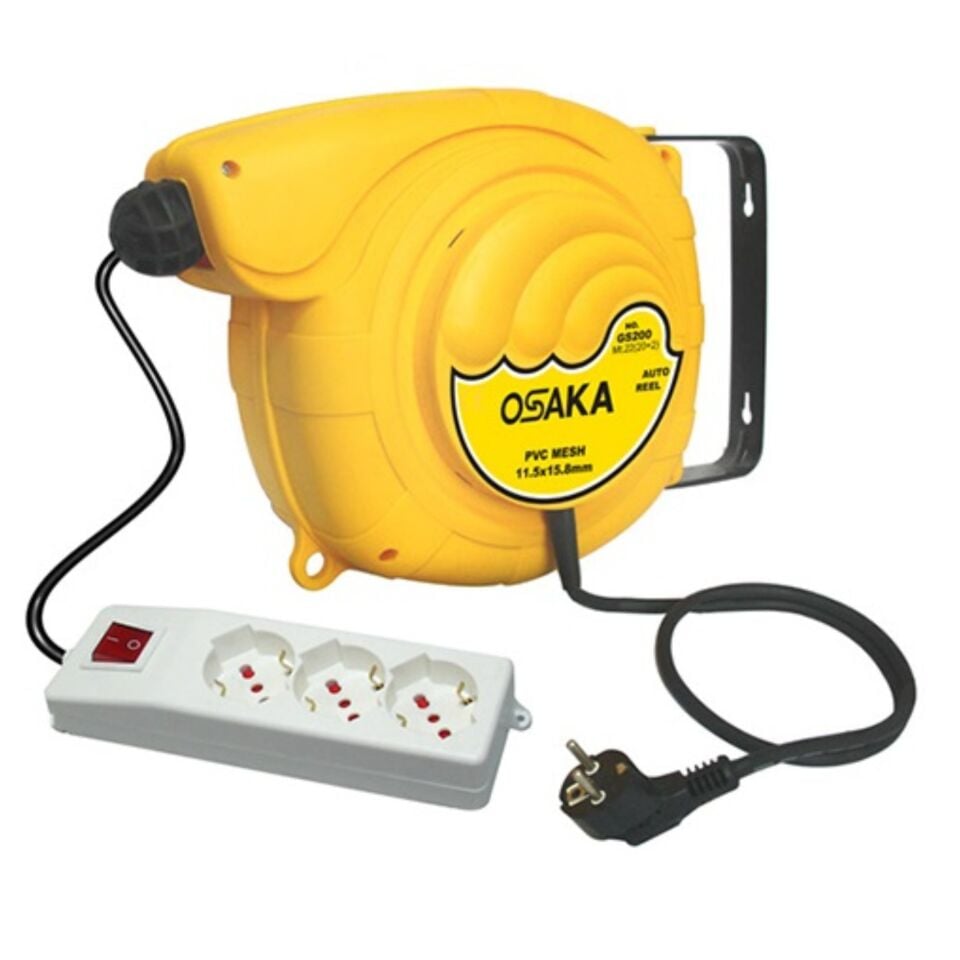 Osaka Makaralı Uzatma Kablosu 12 Mt Opt Mk165