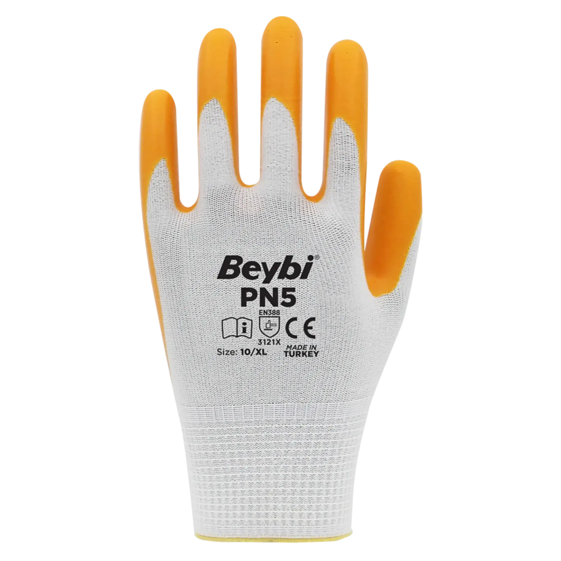 Beybi Pn5 Naylon Nitril Eldiven Sarı No: 10
