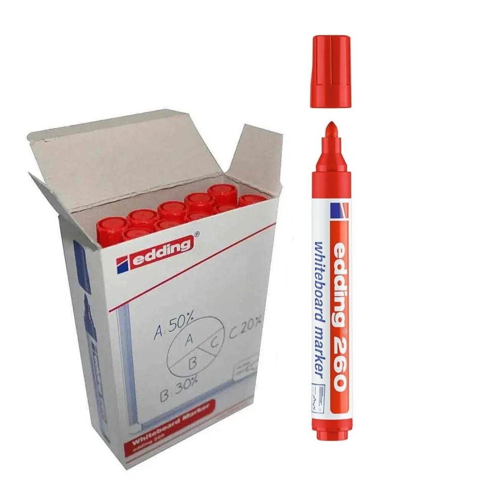 Edding 260 Yazı Tahtası Kalemi Kırmızı