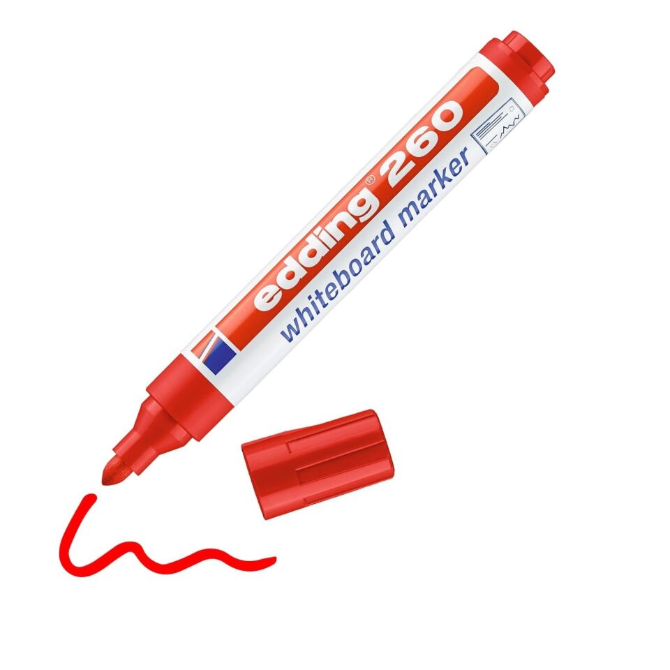 Edding 260 Yazı Tahtası Kalemi Kırmızı
