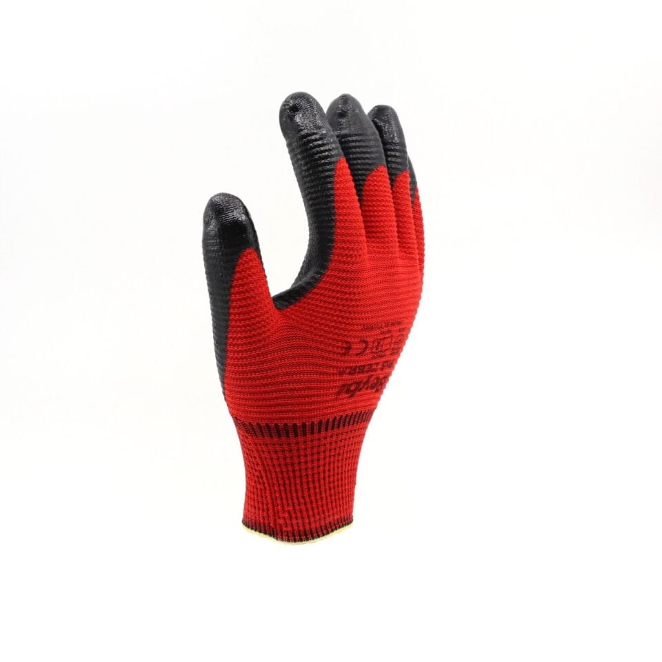 Beybi Pn5 Zebra Eldiven Kırmızı-siyah No: 10