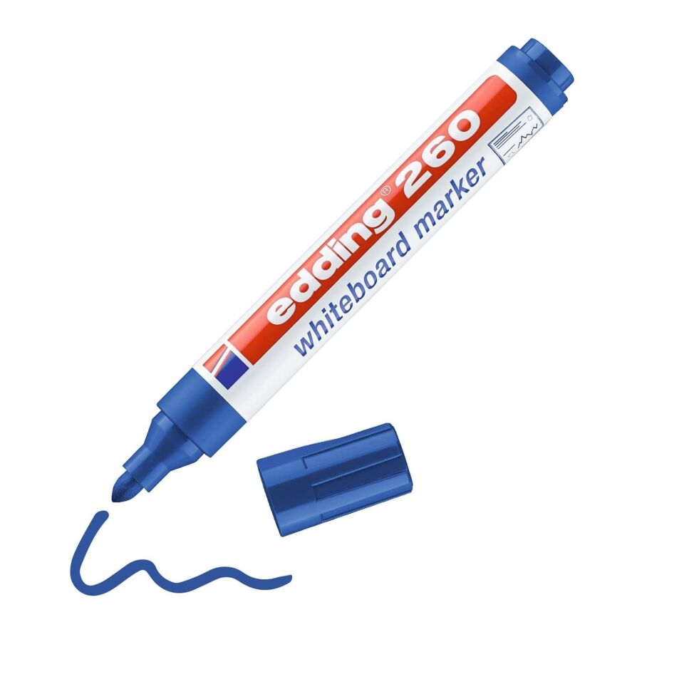 Edding 260 Yazı Tahtası Kalemi Mavi