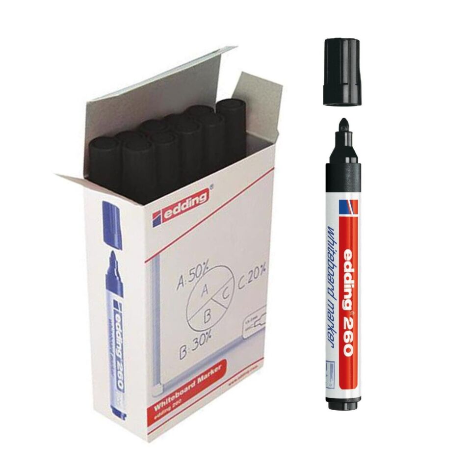 Edding 260 Yazı Tahtası Kalemi Siyah